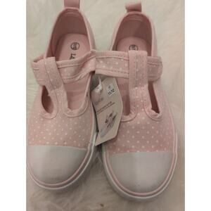 Lily & Dan Toddlar Canvas Slip-on Shoes Size 11/12 Pink & White